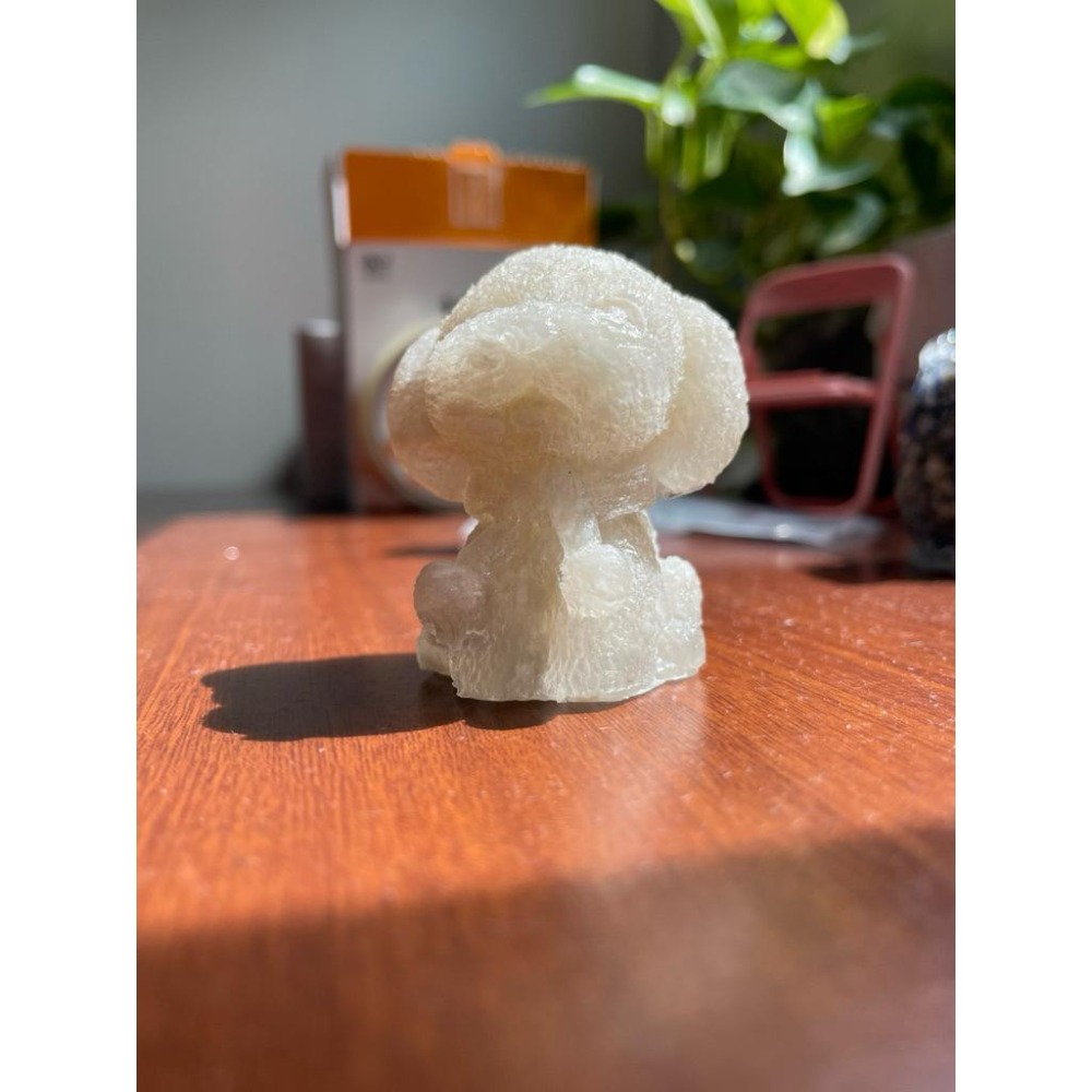 ♪ 原礦碎石圍巾狗狗/小狗♪- 天然碎石灌膠—泰迪狗/狗子—仿奧根塔/奧剛塔能量擺件—瑪瑙鷹眼石方解石太陽石紫水晶黑拉長-細節圖8