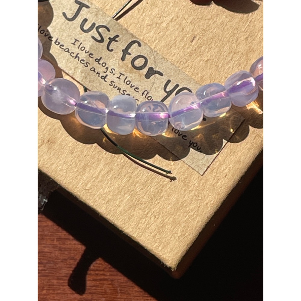 ♪紫玉晶原礦隨形♪- 天然紫玉晶方糖/糖豆隨型—手珠/手鍊-細節圖5