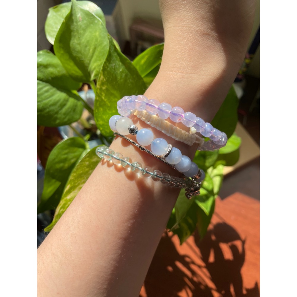 ♪紫玉晶原礦隨形♪- 天然紫玉晶方糖/糖豆隨型—手珠/手鍊-細節圖8