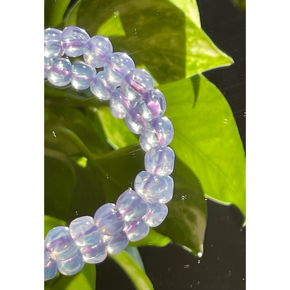 ♪紫玉晶原礦隨形♪- 天然紫玉晶方糖/糖豆隨型—手珠/手鍊-細節圖11