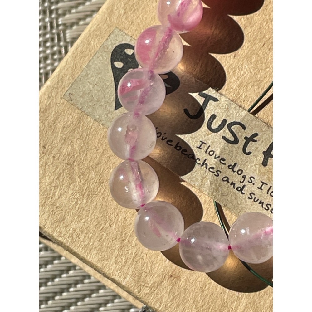 ♪櫻花雨/薔薇輝石♪-天然7mm玉化薔薇輝設計款—手珠/手鍊—漸層設計-細節圖4