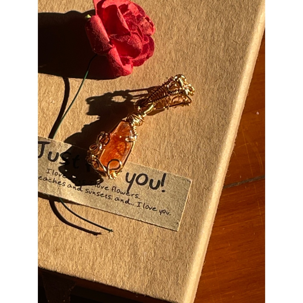 ♪太陽石♪- 《義賣區》天然金太陽—項鍊/墜子-細節圖2