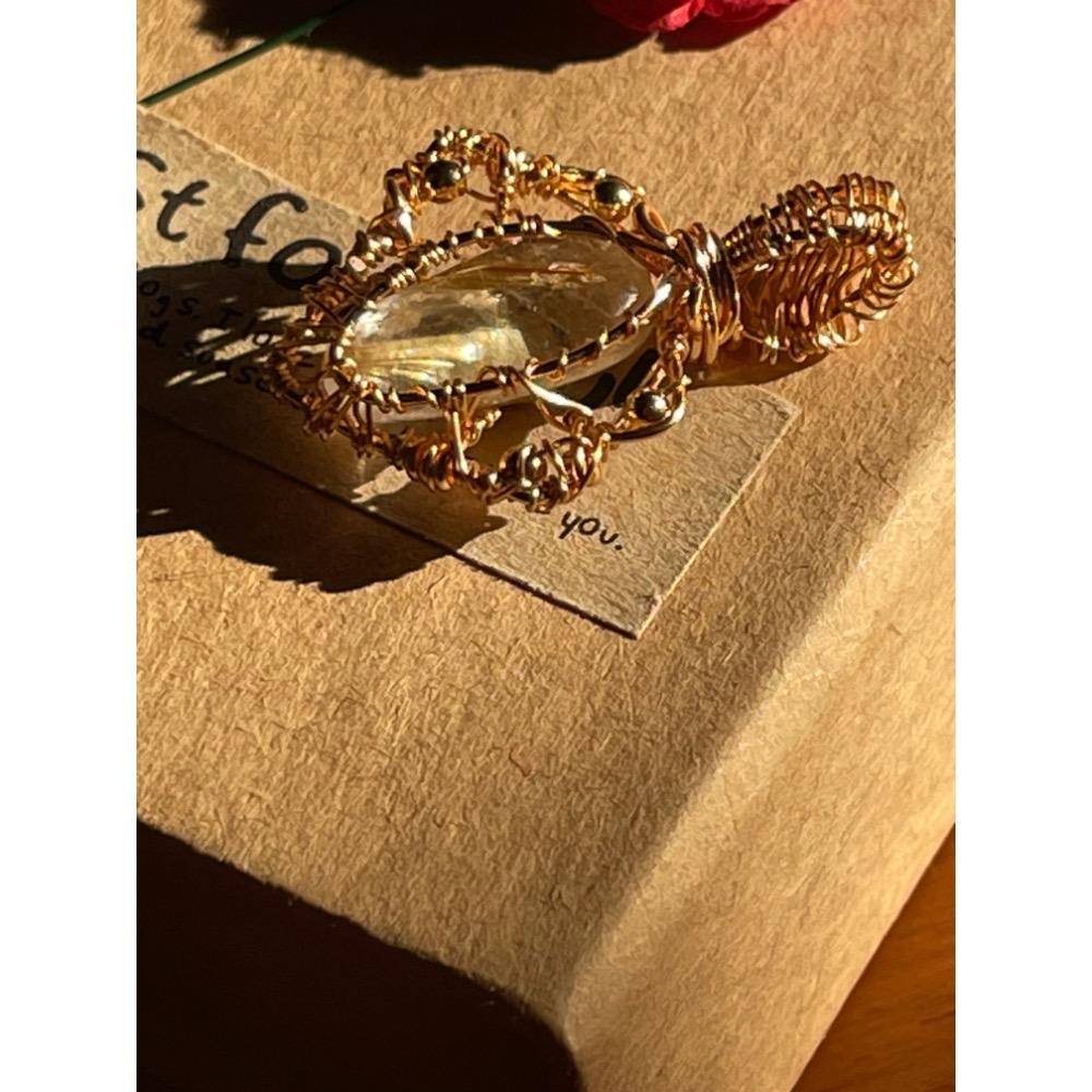 ♪鈦晶♪- 《義賣區》天然鈦晶髮晶—項鍊/墜子-細節圖3