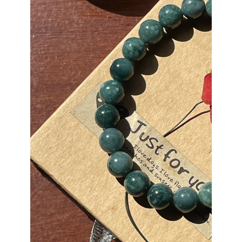 ♪危料藍水翡翠♪- 《讓藏》天然8mm瓜料藍水—手珠/手鍊-細節圖2