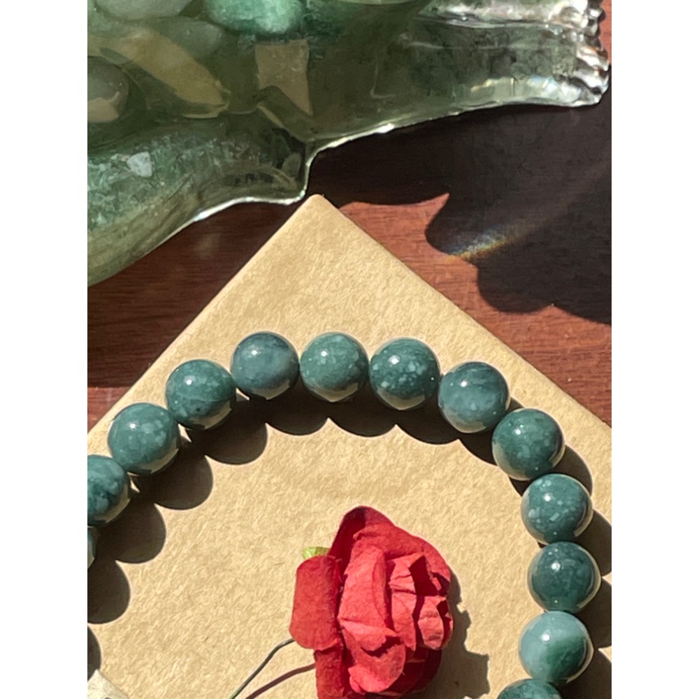 ♪危料藍水翡翠♪- 《讓藏》天然8mm瓜料藍水—手珠/手鍊-細節圖3