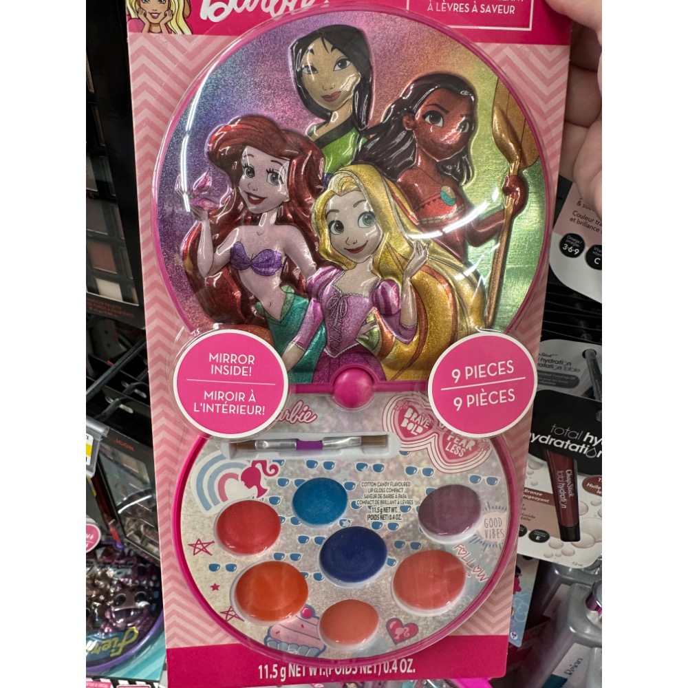 現貨加拿大🇨🇦正版迪士尼公主、冰雪奇緣、彩虹小馬唇膏鏡子組-細節圖2