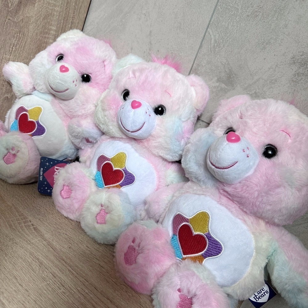 韓國🇰🇷care bears 彩虹小熊 彩色真心熊 27cm-細節圖3