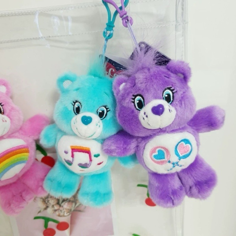 韓國🇰🇷正版 carebears 彩虹小熊 藍綠色音樂熊 14cm-細節圖8