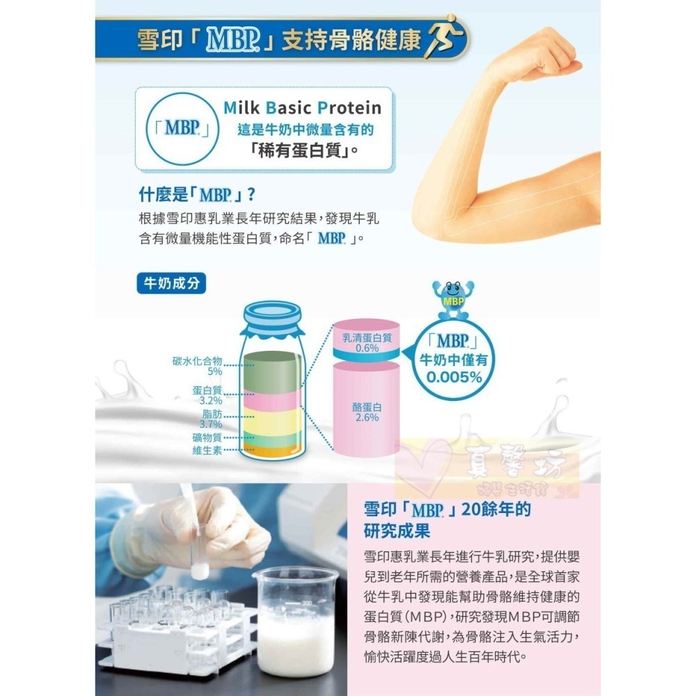 [送贈品] 雪印SNOW雪印MBP高鈣營養奶粉840g(新升級配方) #真馨坊-全家奶粉/ 高鈣奶粉-細節圖7