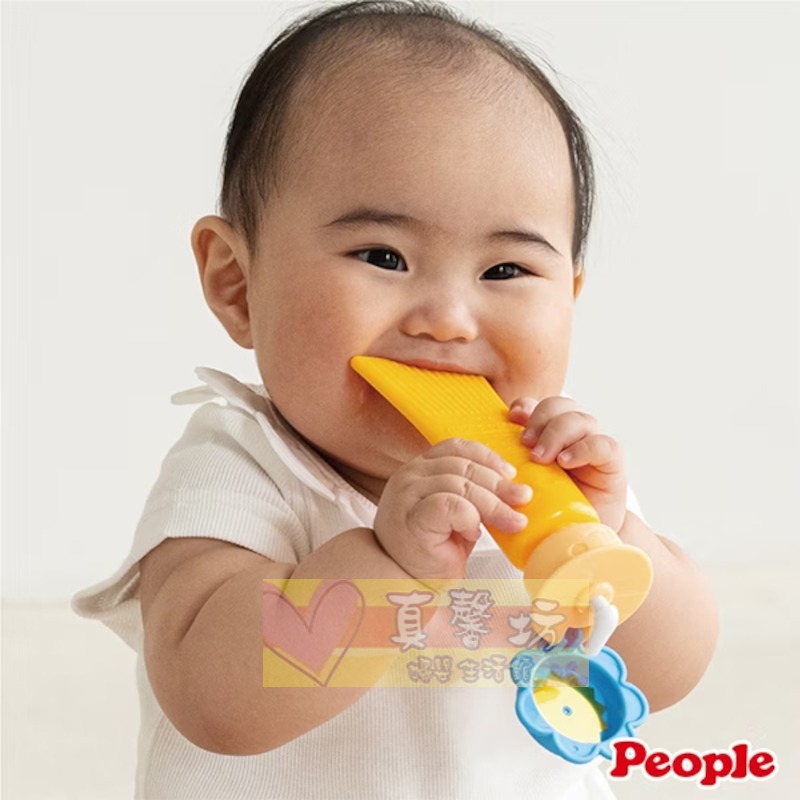 日本People 寶寶的飯匙/乳液瓶身(適用7-8個月) - 固齒器/安撫玩具/智育學習/療癒玩具/咬舔玩具-細節圖4