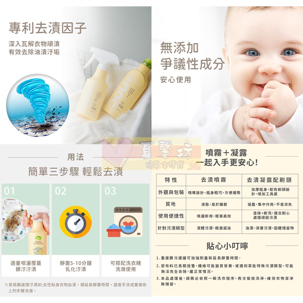 nac nac 酵素衣物去漬劑 噴瓶300ml/重裝瓶300ml -  麗嬰房/衣物去汙劑 / 去漬-細節圖6