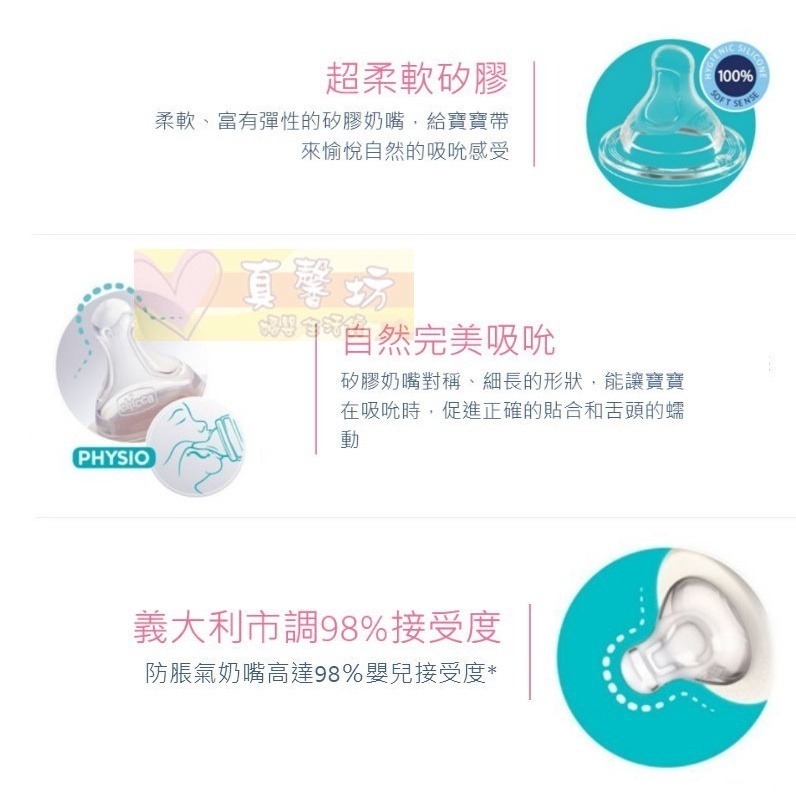 chicco 舒適哺乳 防脹氣玻璃奶瓶150ml/240ml(小單孔) - 義大利/寬口徑-細節圖5