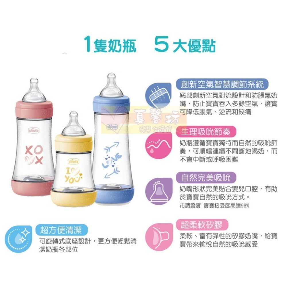 chicco Perfect 5-完美防脹PP奶瓶150ml/240ml/300ml - PP奶瓶 /防脹氣-細節圖3