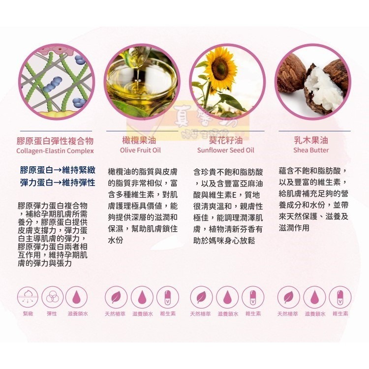 珊諾sanosan S孕女神膠原彈力抗紋霜200ml- 肌膚彈性/緊緻肌膚/孕期保養-細節圖5