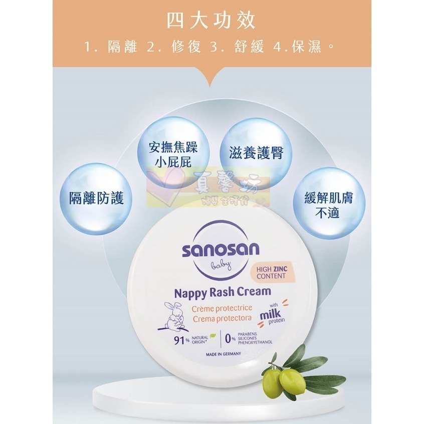 [買就送]德國珊諾sanosan 極潤全效修護膏150ml/Zinc++ 全效修護膏100ml - 護臀霜/護膚膏-細節圖4