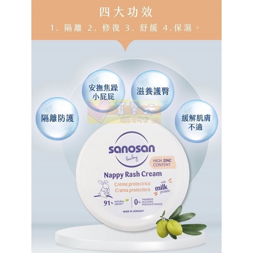 [買就送]德國珊諾sanosan 極潤全效修護膏150ml/Zinc++ 全效修護膏100ml - 護臀霜/護膚膏-細節圖4