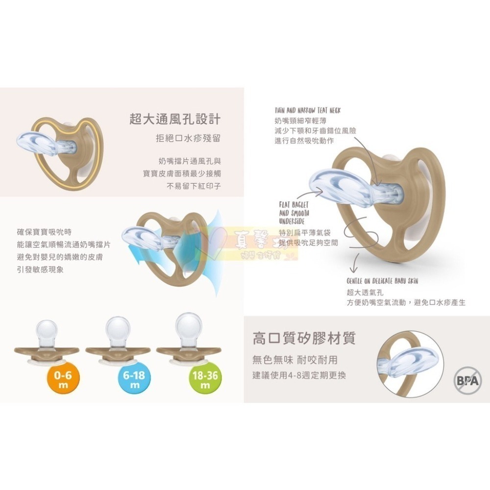 [3件送]德國NUK SPACE/Perfect Match Air 迪士尼超透氣矽膠安撫奶嘴(米奇/米妮/小熊維尼)-細節圖5