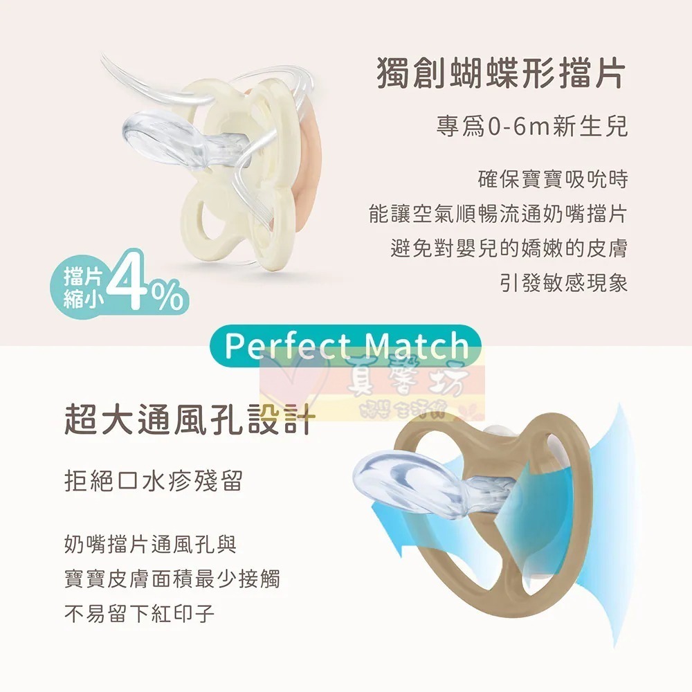 德國NUK SPACE / Perfect Match Air超透氣矽膠安撫奶嘴(附盒) - 奶嘴/矽膠奶嘴/安撫奶嘴-細節圖3