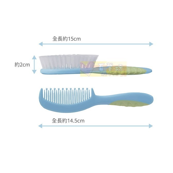 德國NUK 嬰兒梳子組(藍/粉/綠)- 寶寶梳子/毛刷/扁梳-細節圖6