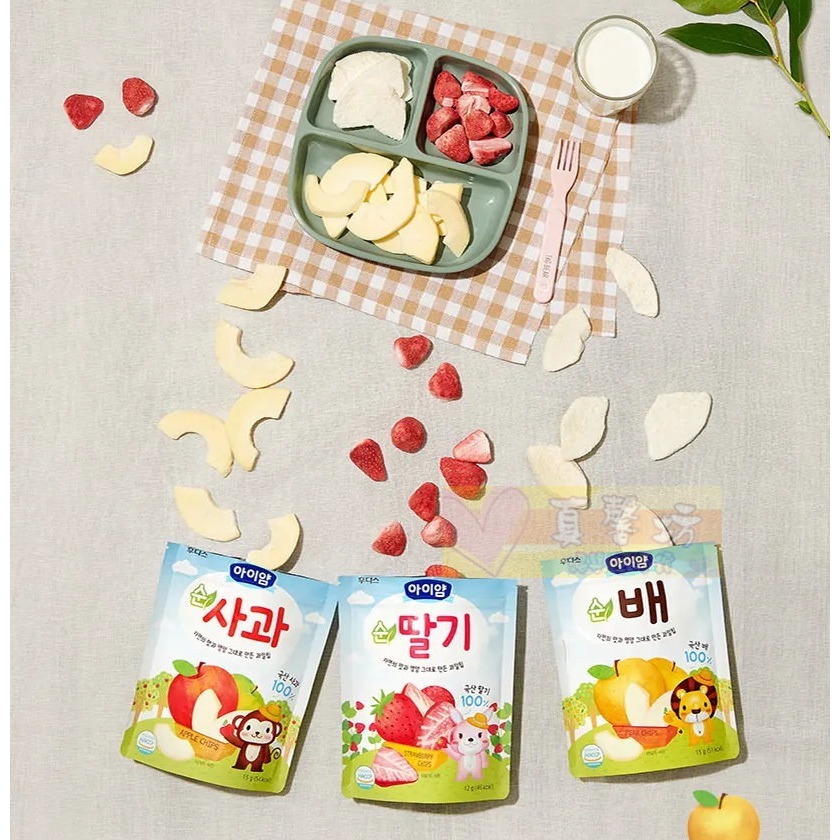 韓國ILDONG FOODIS 日東 水果脆片(蘋果/梨子/草莓) - 水果片/寶寶水果片/寶寶水果乾/冷凍乾燥-細節圖7