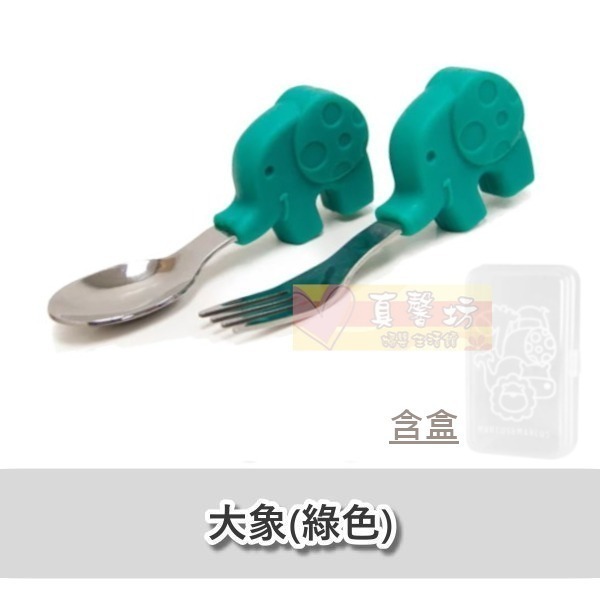 加拿大Marcus&Marcus 動物樂園寶寶手握訓練叉匙(含收納盒) - 兒童學習筷/兒童餐具/不鏽鋼餐具-規格圖5