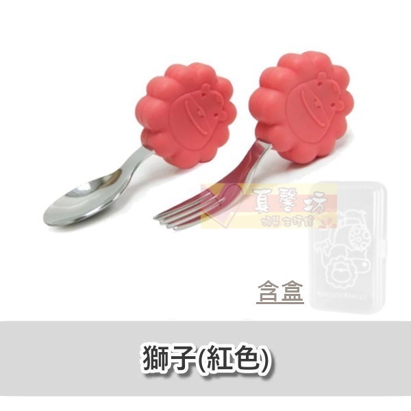 加拿大Marcus&Marcus 動物樂園寶寶手握訓練叉匙(含收納盒) - 兒童學習筷/兒童餐具/不鏽鋼餐具-規格圖5