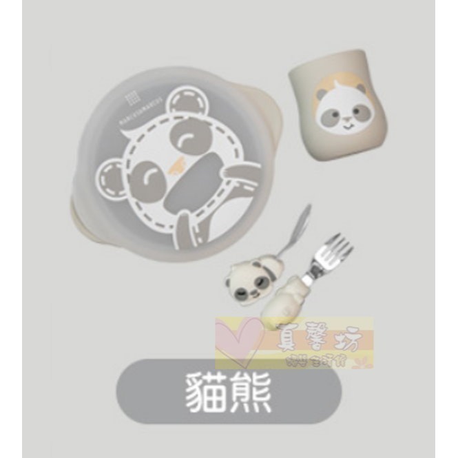 加拿大Marcus&Marcus  動物樂園幼兒自主學習吸盤碗含蓋/用餐訓練學習禮盒 - 學習餐具/兒童餐具/叉匙組-規格圖6