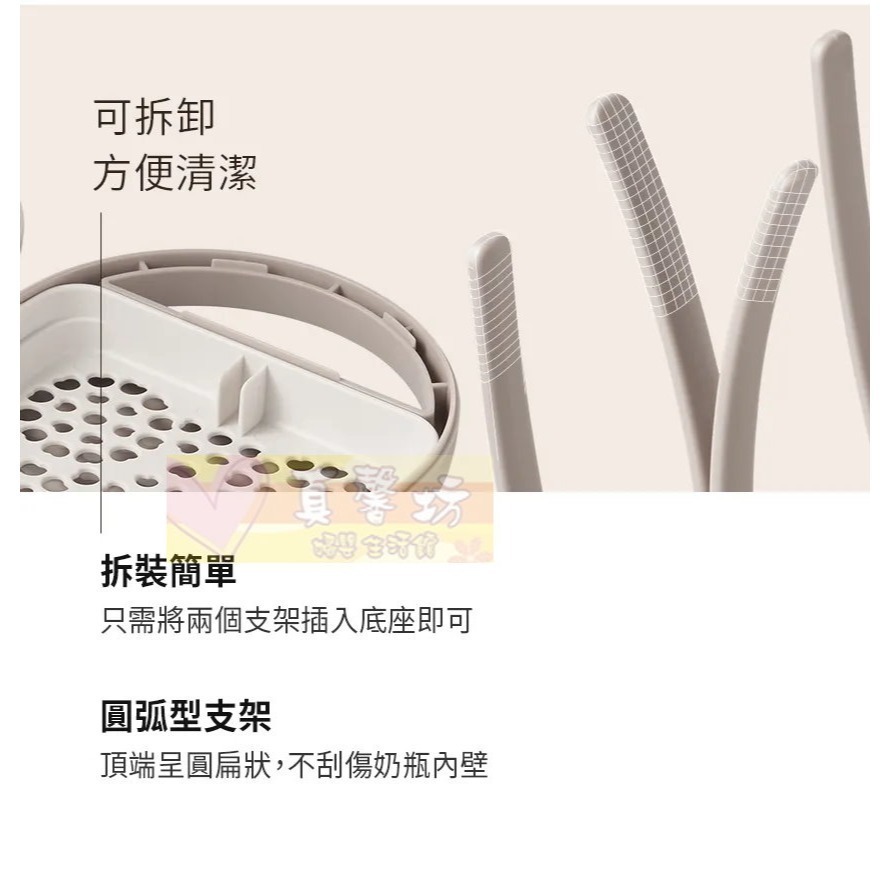 韓國MOTHER-K 攜帶式奶瓶晾乾架(榛果奶茶/海鹽奶油/摩卡可可) - 旅行奶瓶架/奶瓶瀝乾架-細節圖6
