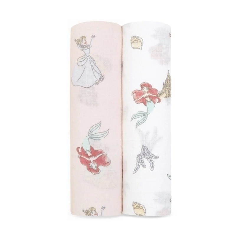 美國 Aden+Anais 經典多功能包巾(2入/3入) - 包巾/紗布巾/迪士尼/小飛象/維尼/迪士尼公主-規格圖10