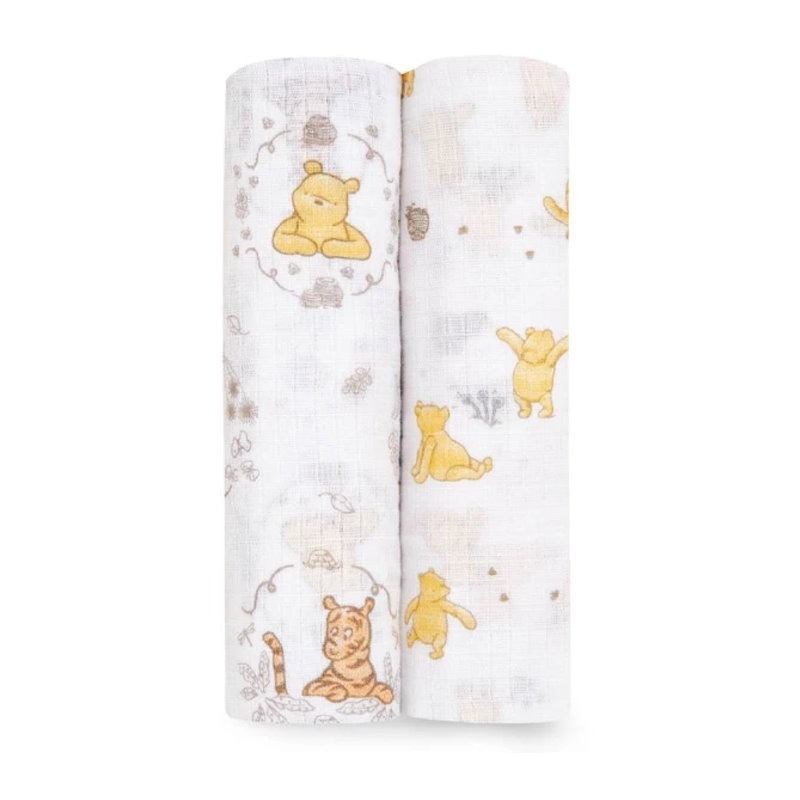 美國 Aden+Anais 經典多功能包巾(2入/3入) - 包巾/紗布巾/迪士尼/小飛象/維尼/迪士尼公主-規格圖10