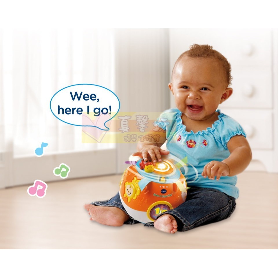 英國Vtech 炫彩聲光滾滾球(粉/橘) - 兒童玩具/聲光玩具/音樂玩具/球球玩具-細節圖5