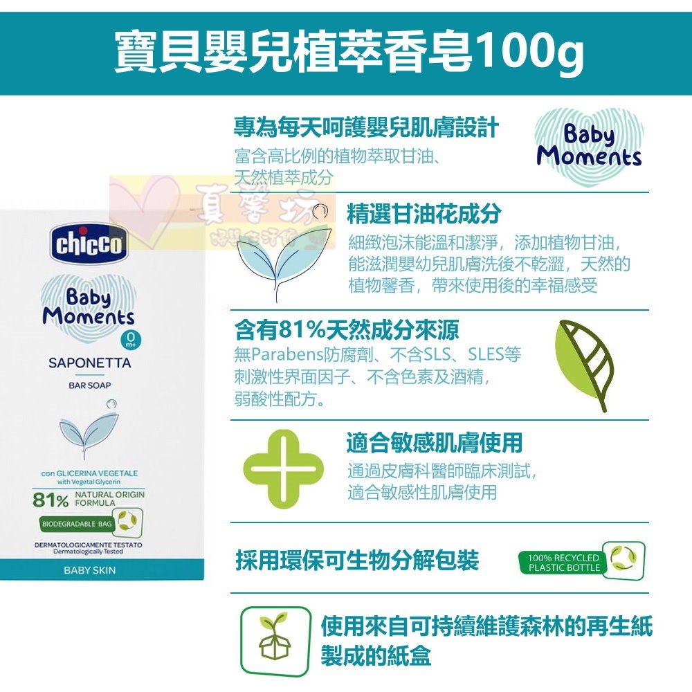 chicco 寶貝嬰兒植萃沐浴澎澎質感禮盒/植萃沐浴護膚質感禮盒 - 嬰兒禮盒/寶寶洗澡/寶寶護膚-細節圖2