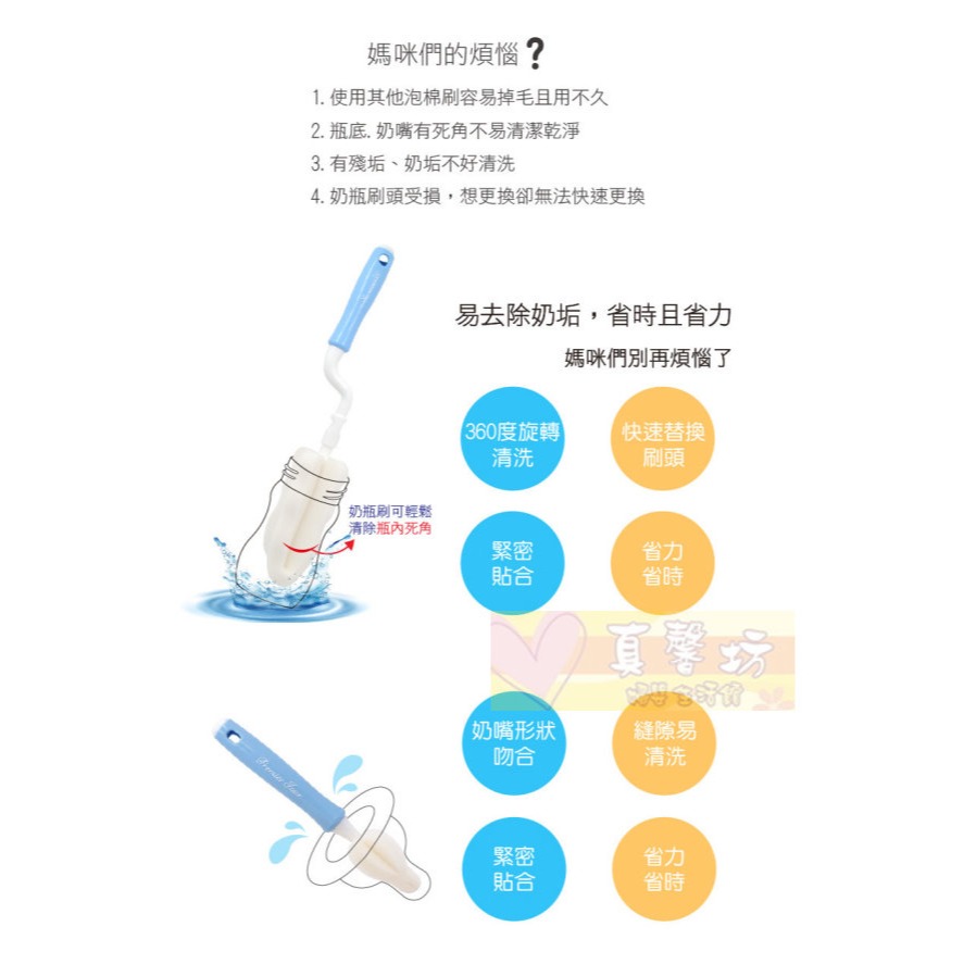 朴蜜兒Pomier  SUPER泡棉抗菌奶嘴奶瓶刷組- 公司貨/ 泡棉刷 海棉刷 奶嘴刷 可替換刷-細節圖2