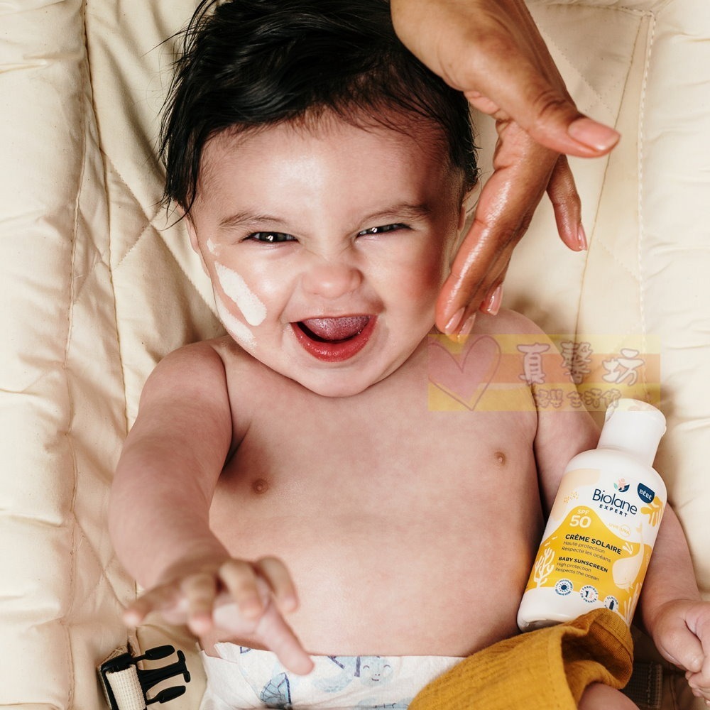 法貝兒Biolane 寶寶防曬水潤乳液SPF50 125ml/舒緩曬後修護乳液100ml - 防曬乳/曬後護理-細節圖3