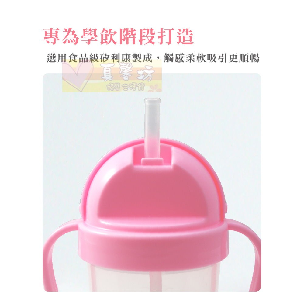 大眼蛙DOOBY 神奇喝水杯 200ml (嫩綠/洋紅/玄黃) - 學習杯/雙耳杯/練習水杯-細節圖2