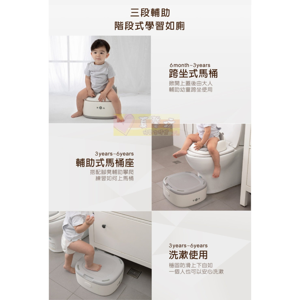 酷咕鴨ku.ku PLUS 豪華軟墊三合一學習便器馬桶(曜石灰/淺茶棕) - kuku/學習便座/兒童馬桶/便座-細節圖4