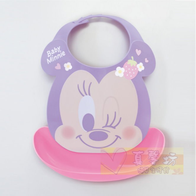 日本製迪士尼DISNEY防水立體圍兜(米奇/米妮/小熊維尼) - 防水口袋/錦化成-規格圖3