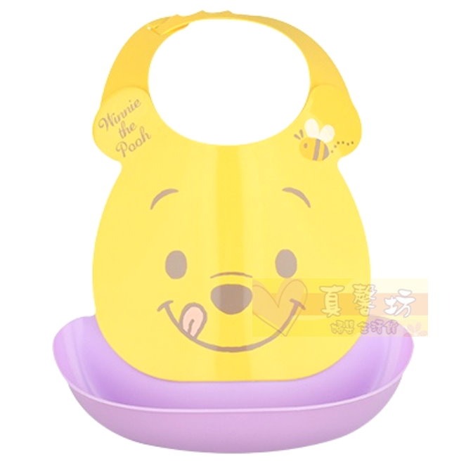 日本製迪士尼DISNEY防水立體圍兜(米奇/米妮/小熊維尼) - 防水口袋/錦化成-規格圖3