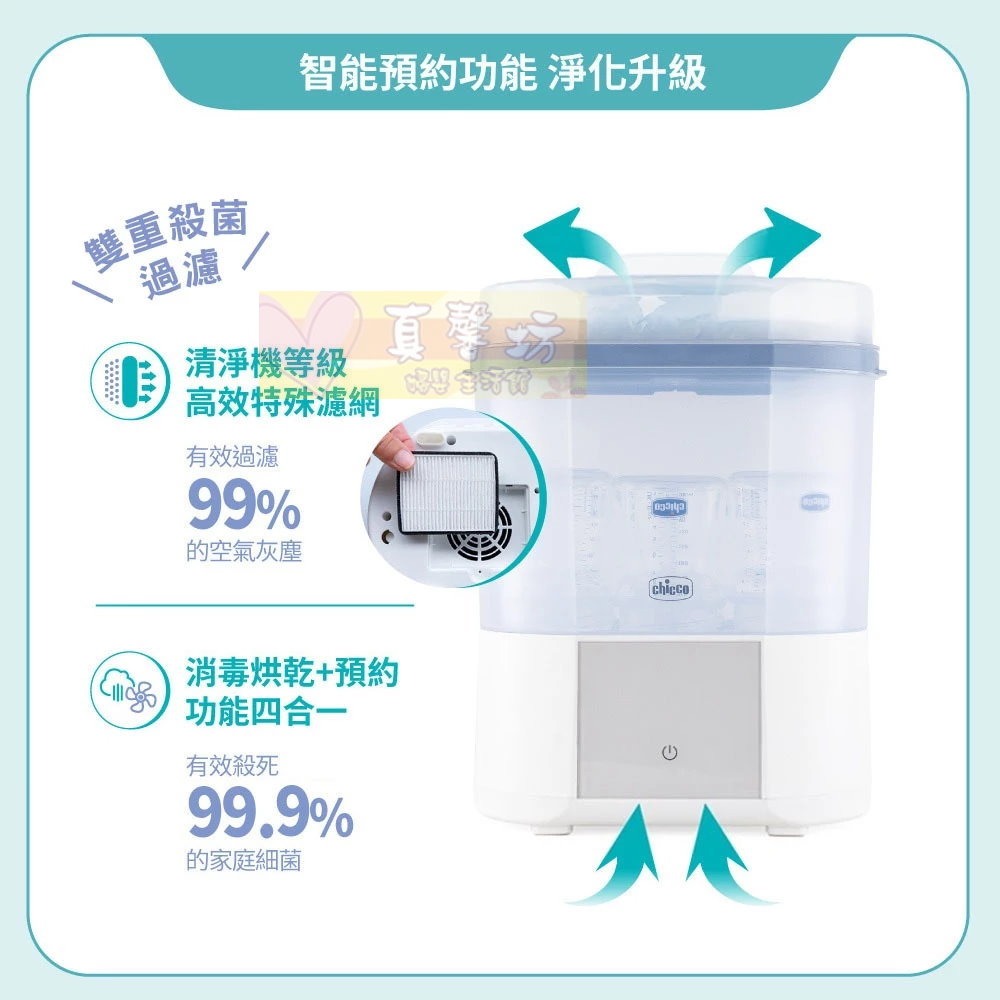 chicco 智能蒸氣烘乾消毒鍋 - 奶瓶消毒鍋/智能消毒鍋/除菌/殺菌/烘乾鍋-細節圖4