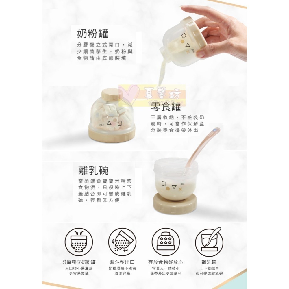 酷咕鴨ku.ku PLUS純真之瞳疊疊樂(鈕扣式)奶 - kuku 分裝盒/奶粉分裝盒/糖果罐/ 奶粉盒-細節圖5