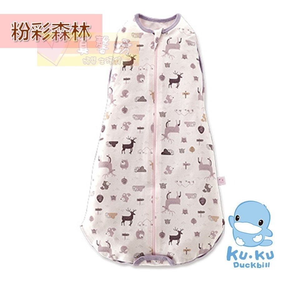 [買就送]酷咕鴨ku.ku 超好眠成長包巾 - kuku懶人包巾/防踢被/防踢背心/睡袍/多功能包巾/動物派對-規格圖9
