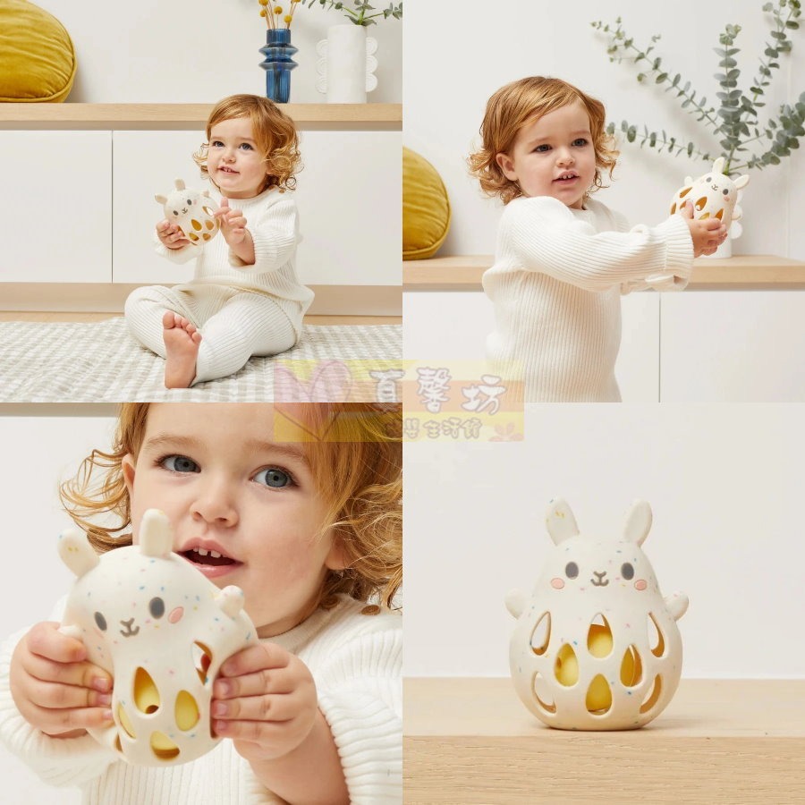 Tiger Tribe 搖擺鈴噹 (兔子/恐龍/無尾熊) - 安全柔軟矽膠/搖鈴玩具-細節圖3