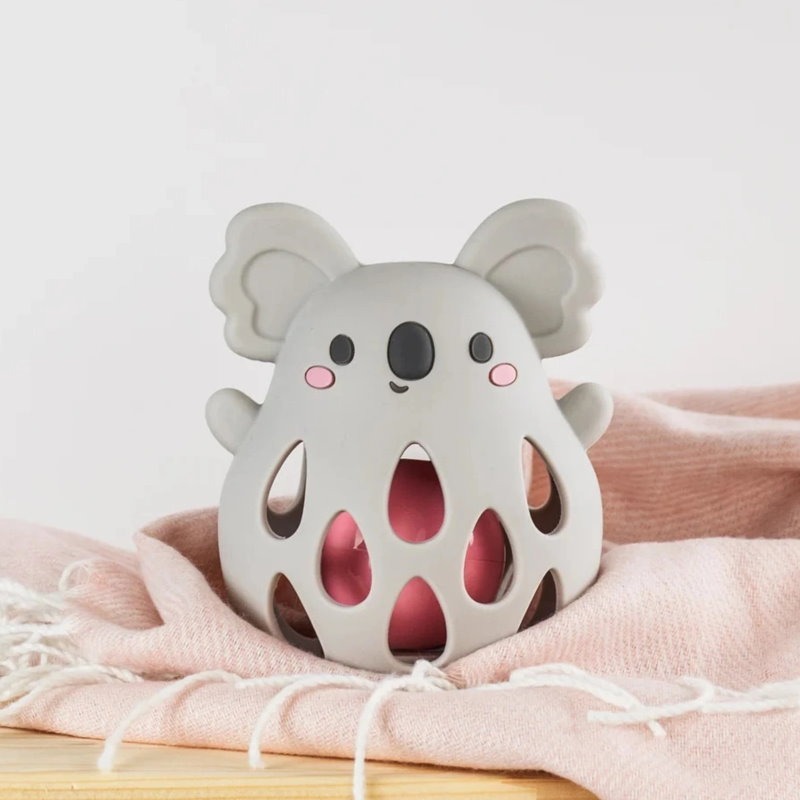 Tiger Tribe 搖擺鈴噹 (兔子/恐龍/無尾熊) - 安全柔軟矽膠/搖鈴玩具-細節圖5