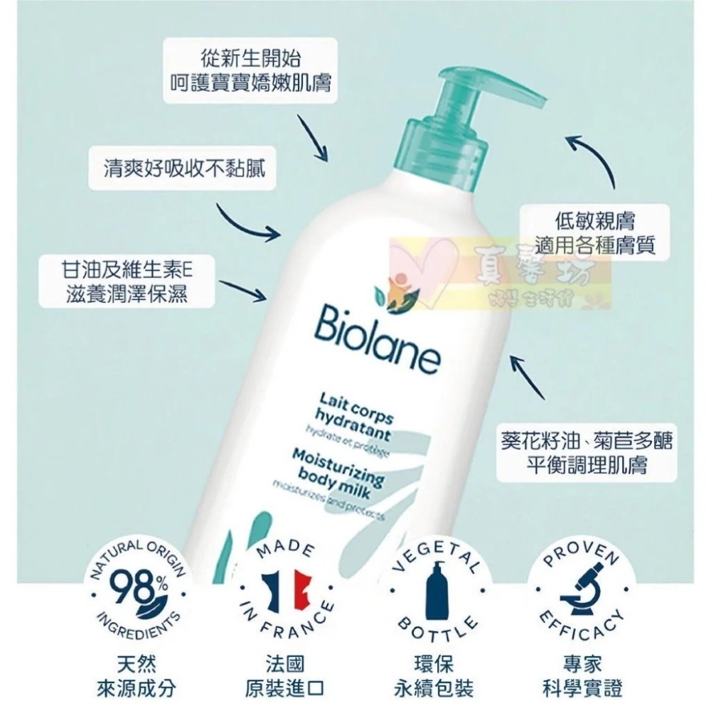 法貝兒Biolane 體驗瓶(溫和洗沐雙潔露/溫和潔髮露/保濕乳液/全效護膚膏/液態爽身/AD舒益膚) -天然來源成分-細節圖2