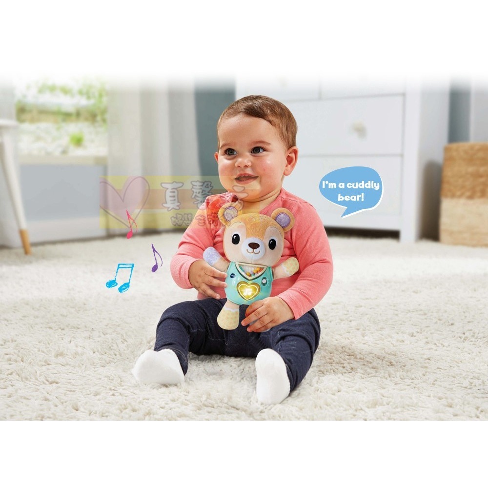 英國Vtech 可掛式音樂安撫抱偶(藍寶象/粉彩象/寶貝熊) - 安撫玩具/掛鈴/推車玩具/感官刺激/音樂/聲光-細節圖5