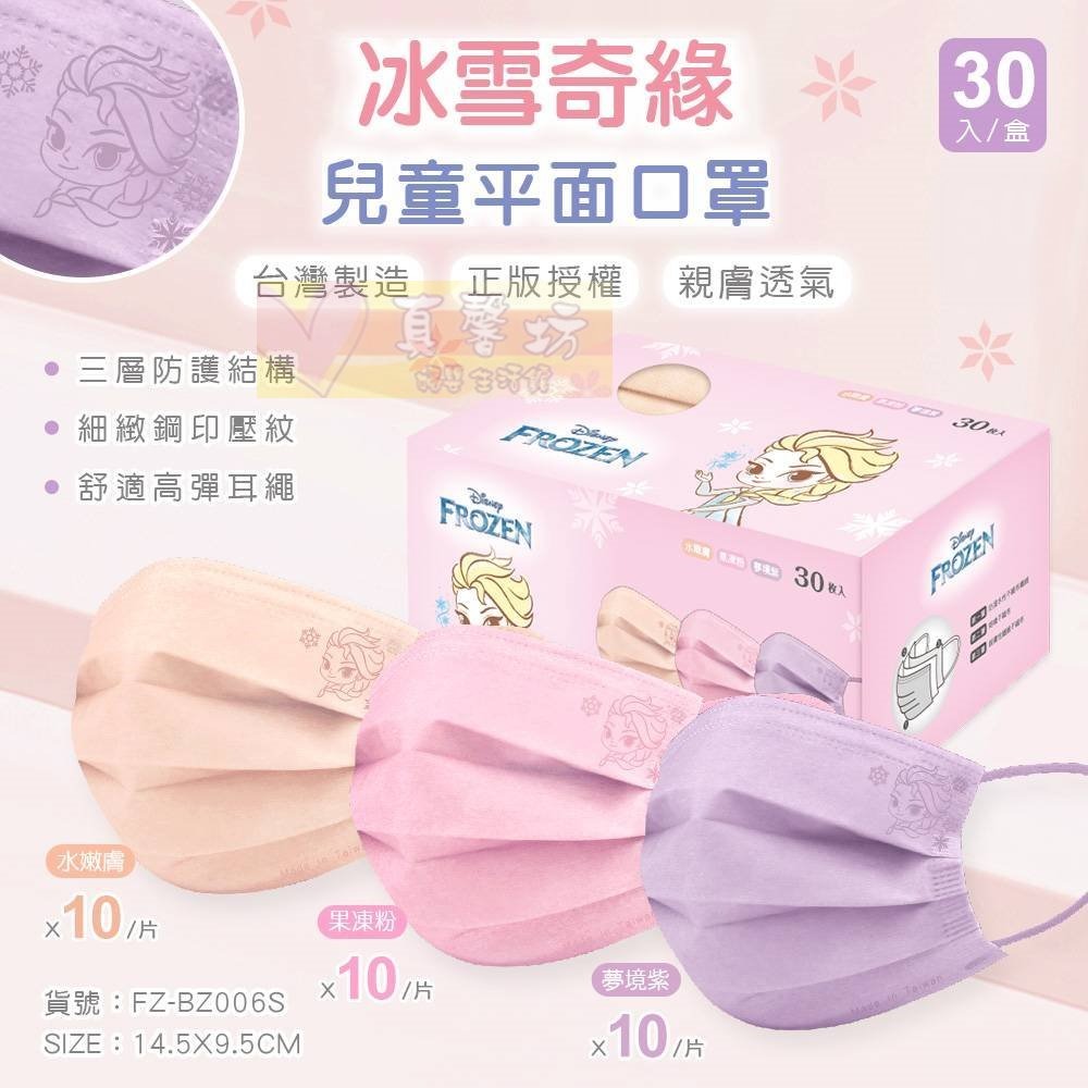 蜘蛛人/酷洛米/超人力霸王/冰雪奇緣兒童平面口罩(30入) - 旺達棉品/迪士尼口罩/兒童口罩/立體醫用口罩-規格圖9