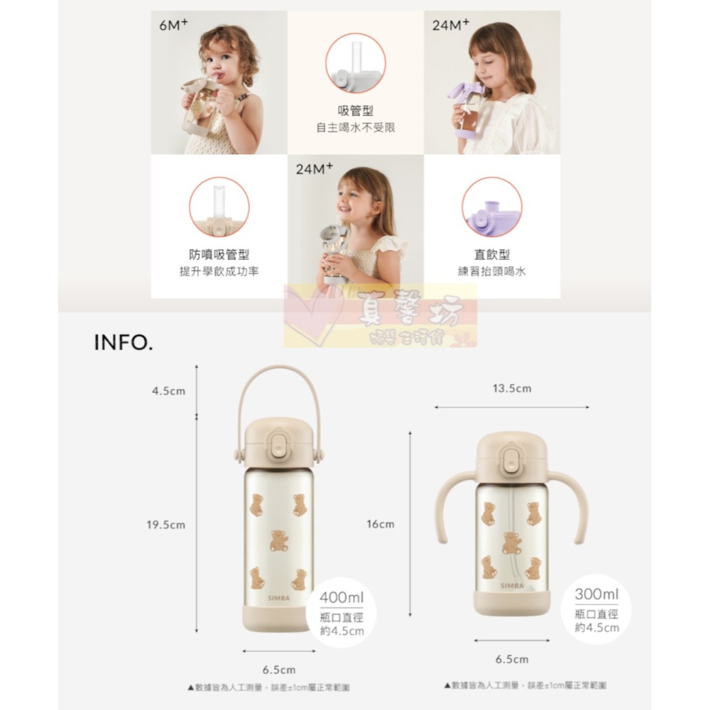 小獅王Simba 鉑金PPSU兒童吸管學習水杯300ml/兒童吸管水壺400ml/兒童直飲水壺400ml -辛巴/水壺-細節圖9