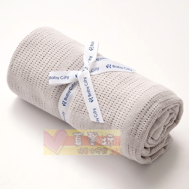 Baby City 四季棉洞洞毯(藍色/灰色/卡其色/粉色/綠色) - 娃娃城/四季毯/棉毯-規格圖5