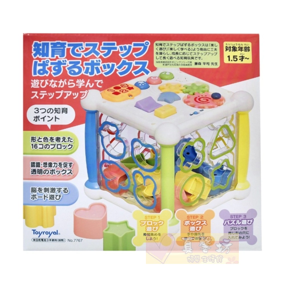 樂雅玩具Toyroyal 觀察力UP積木六面盒 - 嬰兒玩具/五感統合/聲光玩具-細節圖2