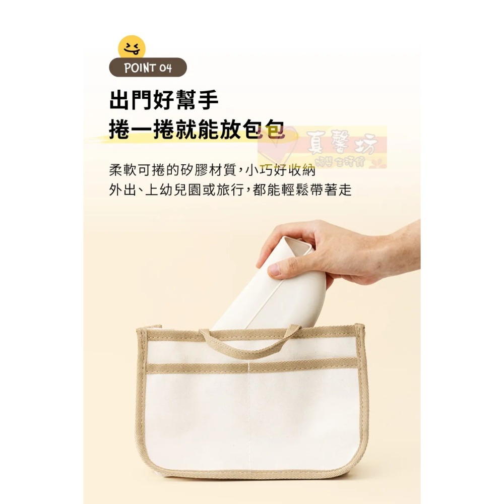 韓國MOTHER-K HUG 大口袋防漏矽膠圍兜(奶油白/檸檬黃/豆沙粉) - 全矽膠圍兜/圍兜/防水圍兜-細節圖7